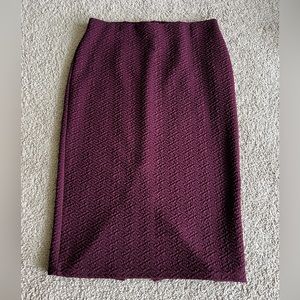 Burgundy Midi Skirt